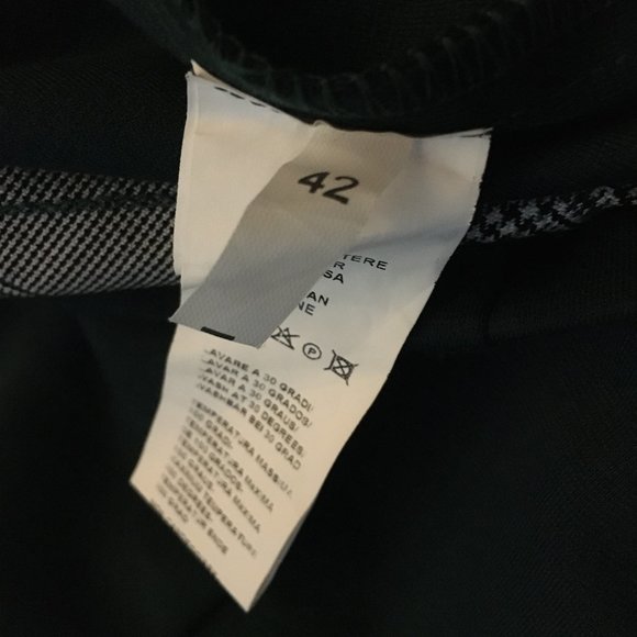 Made in Italy 3/4 Sleeve Plaid Colourblock Shift Dress - Picture 14 of 16